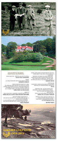 Oakdale Golf Club golf scorecard cover by K&M Golf