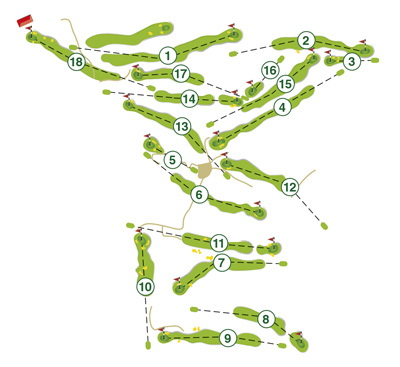 Dore & Totley Golf Club overall course map set by K&M Golf