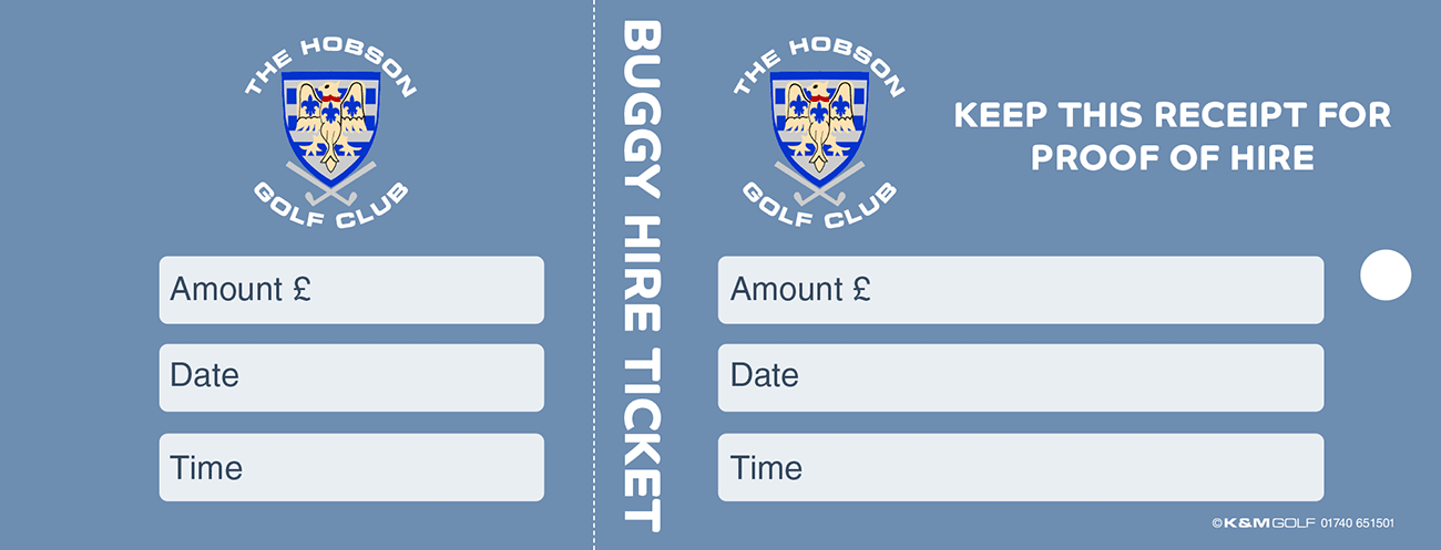 K&M Golf Style3 Green Fee Tag for The Hobson Golf Club - Front