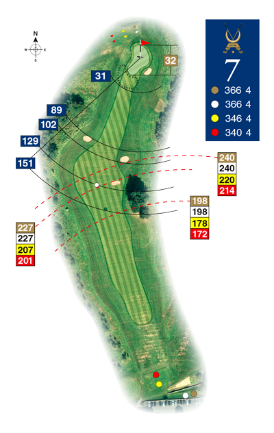 Aerial Style Golf Course Diagram by K&M Golf