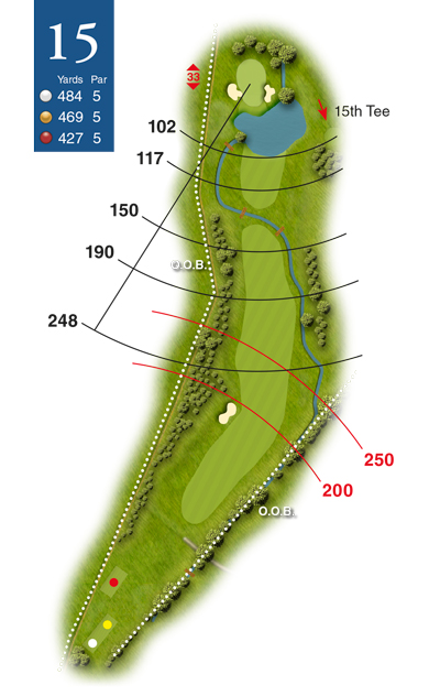 Photoshop Style Golf Course Diagram by K&M Golf
